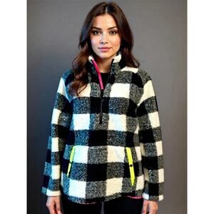 Vineyard Vines Buffalo Check Sherpa Pullover